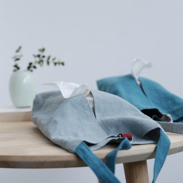 

tissue boxes & napkins simple cotton and linen box creative hanging cloth paper towels bag manual pumping tray