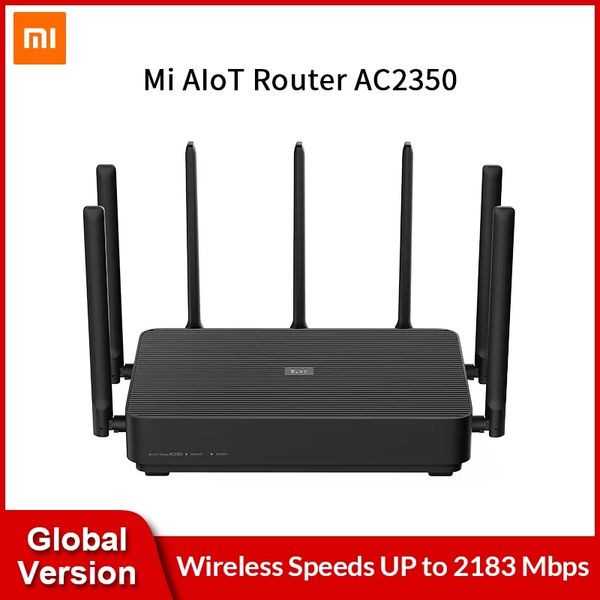 

global version xiaomi mi aiot router ac2350 gigabit 2183mbps dual-band wifi mi wireless router with 7 high gain antennas wider