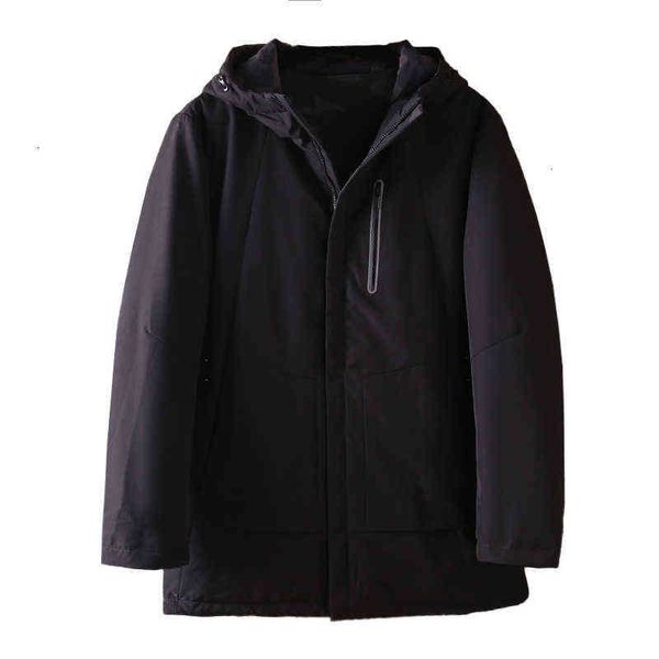 

men's wear double-sided down et men's hooded warm 90 duck busins coat ya017, Black