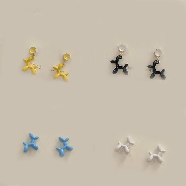 

stud color cz dog earrings for women cute anime christmas aretes de mujer modernos 2021 boucle oreille femme, Golden;silver