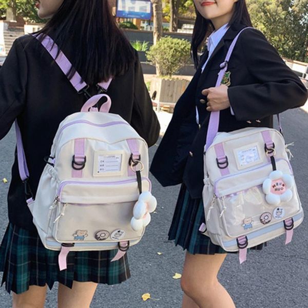 

backpack women's nice water density nylon student school kawaii bags for tea girls bookbag