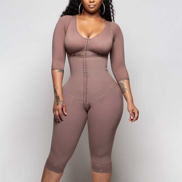 

women's shapers shapewear waist trainer tummy control breast support bodysuit corset postpartum repair long sleeve post, Black;white