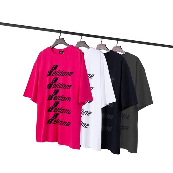 

men's t-shirts we11done t-shirt men women 1:1 quality round neck cotton casual simple loose couple short sleeves, White;black