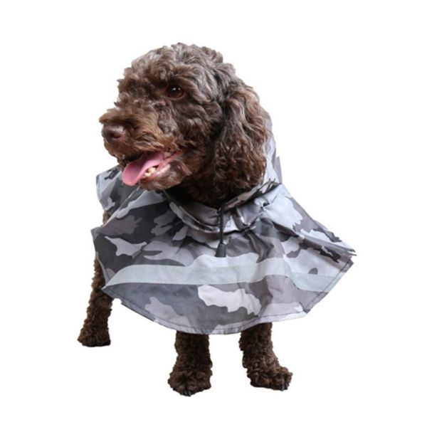 

dog apparel m-xxl reflective puppy rain coat waterproof pet raincoat soft breathable rainwear clothes