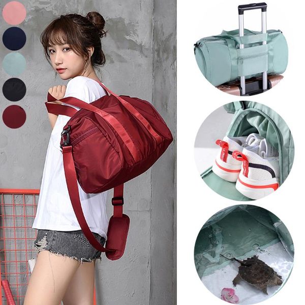 

sequins black gym bag women shoe compartment waterproof sport bags for fitness training yoga sac de sport#z outdoor