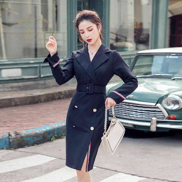 

comfortable arrival thin formal fashion double-breasted from elegant lady pencil dress, Black;gray