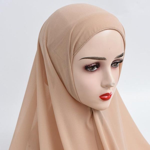 

scarves 2021 solid color gauze scarf women modal toe cap pearl chiffon middle east malaysia headscarf, Blue;gray
