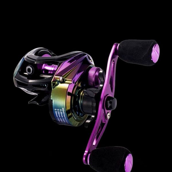 

colorful 19+1bb baitcasting reel high speed 8.1:1 fishing lightweight metal spool max drag 8kg casting reels