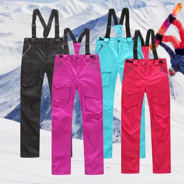 

ski pants women and men fishing suspenders work clothes sports windproof winter brands snow snowboard trousers skiing