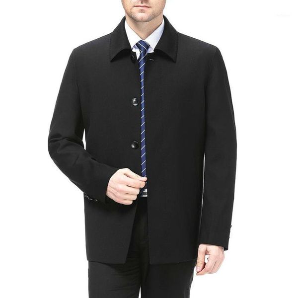 

men's jackets jacket plus size 4xl windbreaker black 2021 spring clothing casual turn-down collar single breasted coat, Black;brown