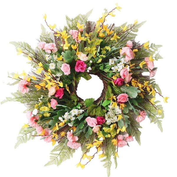 

decorative flowers & wreaths artificial carnation wreath mother's day for home office garden party wedding arch front door wall window
