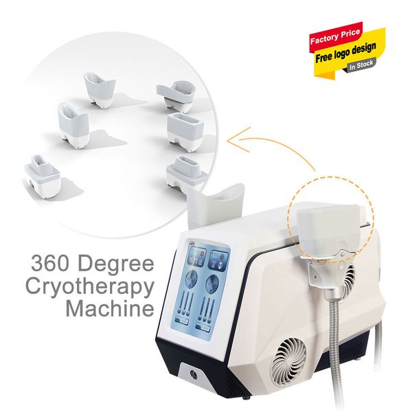 

360 cryo 5pcs workhead e fat cryolipolysis remove double chin cool tech sculpt for stubborn fat body slimming beauty equipment