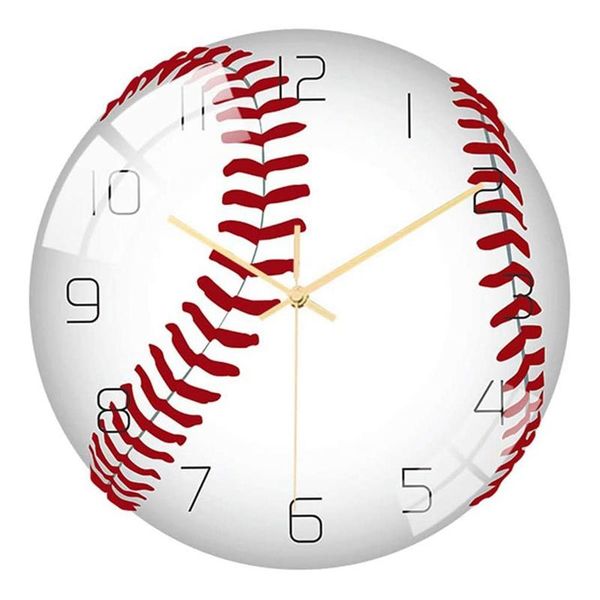 

wall clocks baseball acrylic silent clock bedroom living room alarm birthday christmas gifts present for kids decor