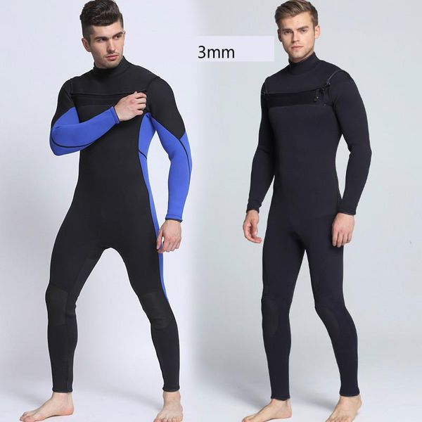 

one-piece suits manadi 3mm spot chain front zipper diving suit surf men chloroprene rubber snorkeling