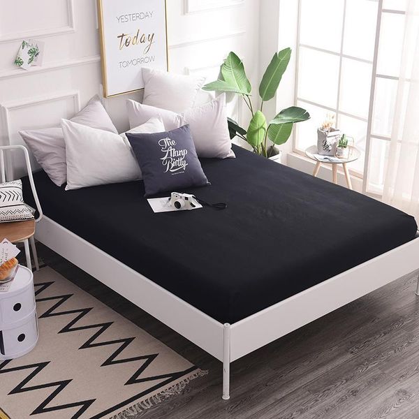 

sheets & sets 100% cotton fitted sheet solid color bed mattress cover available in many sizes with elastic band