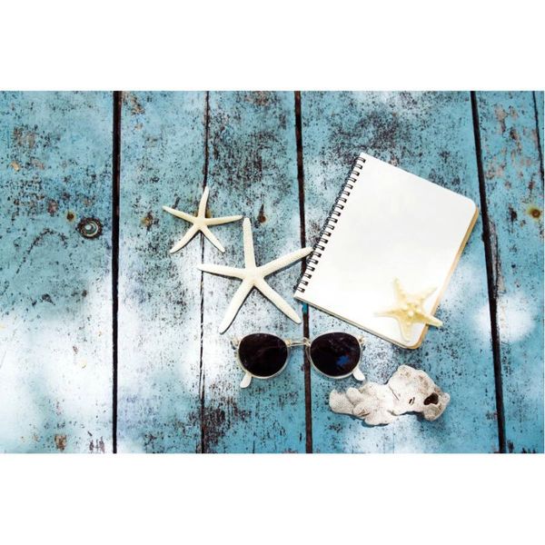 

party decoration blue antique board backdrop starfish sunglasses book background birthday baby shower wedding decor po booth studio prop