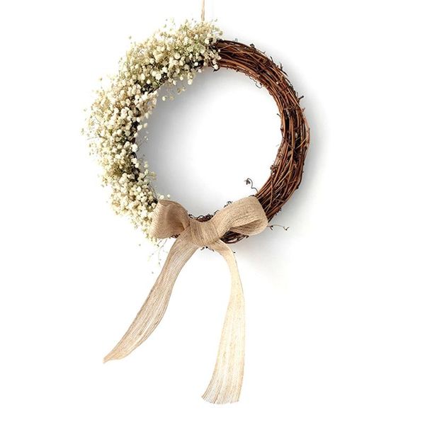 

decorative objects & figurines garland for birthday feast decoration,rattan hoop natural dried flower wall hang