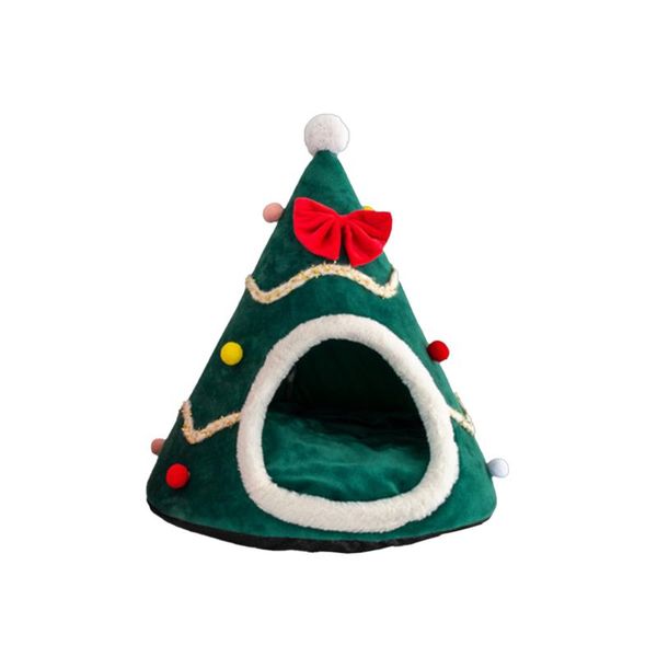 

cat beds & furniture pet bed christmas sponge hat nest with cushion for cats dogs suitable all kinds of pets