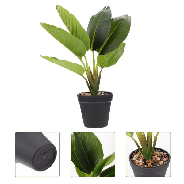 

decorative flowers & wreaths 1pc small simulated false green plant deskornament pot decor