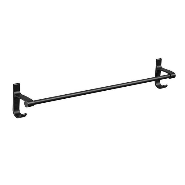 

bathroom black single pole towel rack hanger over door bath holder wall hanging bar racks
