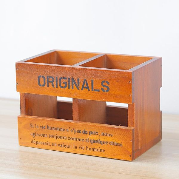 

storage boxes & bins retro contracted box creativity solid wooden rectangle multi-function clutter receive household desksupplies