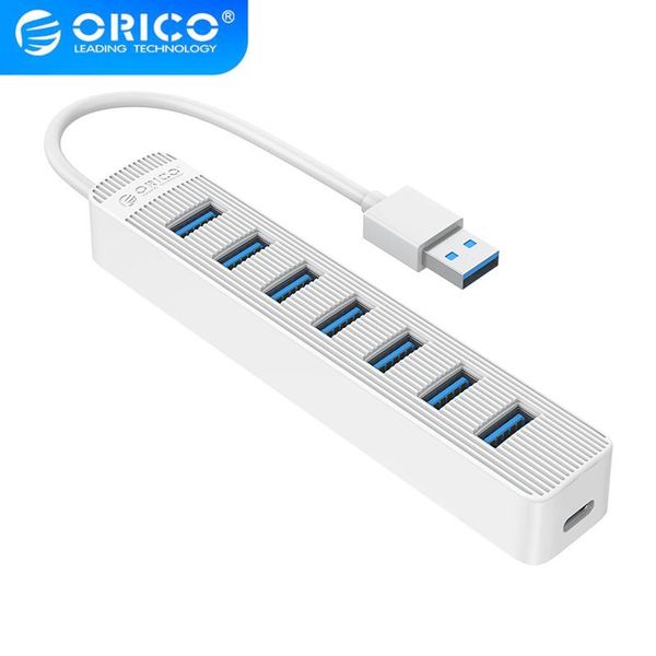 

hubs orico 7-port usb 3.0 hub 5gbps transmission rate supports window, mac os, linux plug and play easy to carry,orico twu3-7a