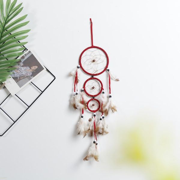 

decorative objects & figurines nordic style dream catcher ornaments creative home hand-woven feather pendants balcony garden wind chi