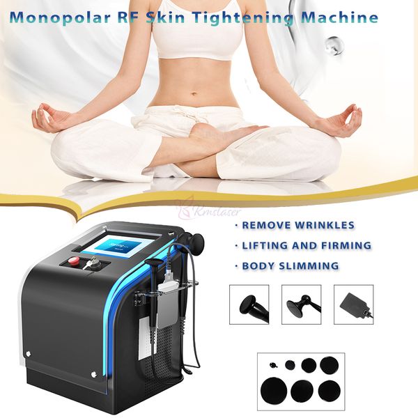 Tragbare monopolare RF-Maschine zum Abnehmen des Körpers mit Radiofrequenz, Facelifting, Hautverjüngung, Schönheits-Gesichtsausrüstung, Spa-Salon