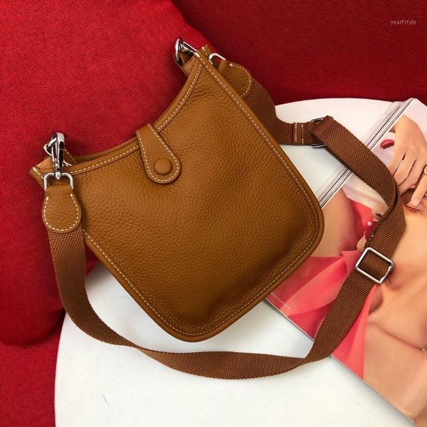 

evening bags women's bag designer shoulder genuine leather crossbody ladies classic solid color mini purse size 19cm