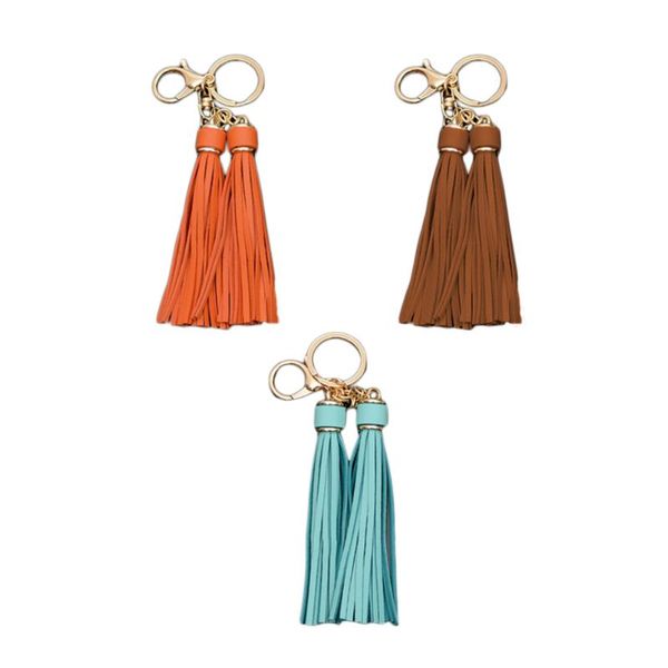 

keychains 3pcs tassel charming wallet accessories car keyring for purse, Silver