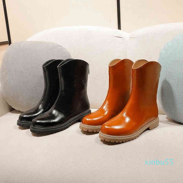 

brand snow boots women's winter plush zipper boots comfortable warm women casual sneakers ., Black
