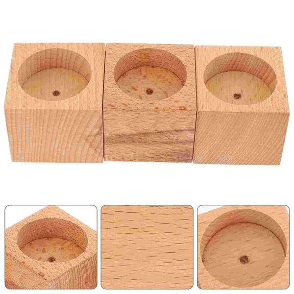 

candle holders 3pcs beech stand simple holder dinner deskdecors