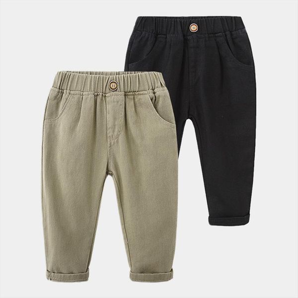 

spring autumn 2 3 4 6 8 10 years children clothing solid color long pants cotton pocket casual trousers for, Blue
