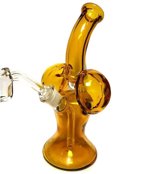 Canada 6,5 pollici Giallo profondo Skurper narghilè fumatori tubi di acqua di vetro piattaforme petrolifere dab rig bong giunto 14mm di alta qualità