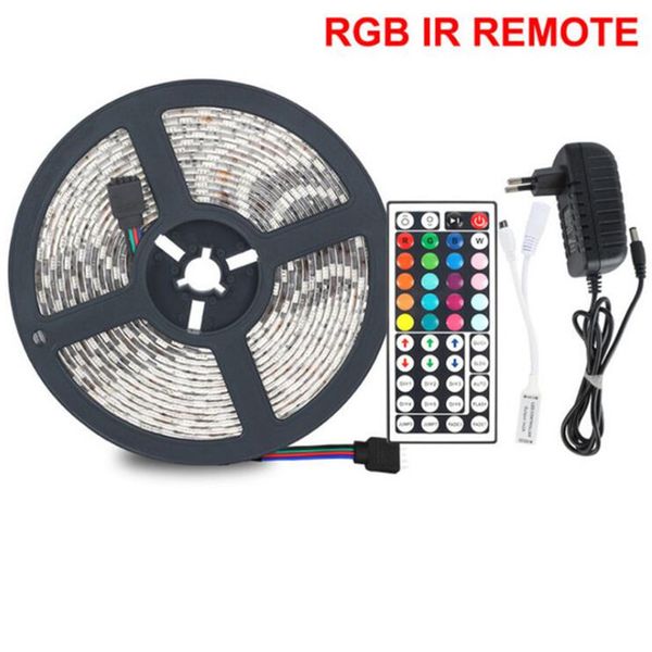 LED-Lichtstreifen, Infrarot-Fernbedienung, flexibel, RGB 5050, Dekoration, Hintergrundbeleuchtung, Nachtlichter, leuchtende Lichterkette für Schlafzimmer, D2.0