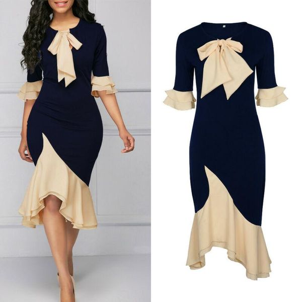 

casual dresses women dress wedding evening party ball prom gown elegant midi office lady bow knot vintage korean fashion clothes, Black;gray