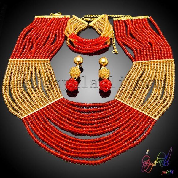 

earrings & necklace yulaili charming bicolor jewelry set fashionable, Silver
