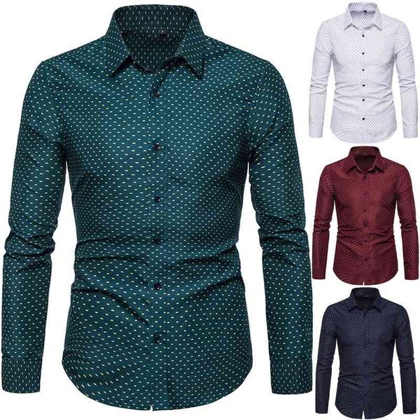 

new men's slim floral long sleeve fashion business casual shirt, White;black