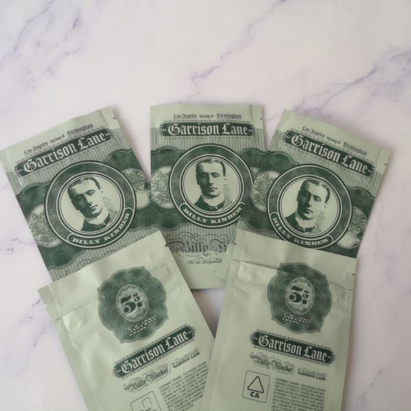 

new 3.5 grams garrison lane smell proof bags flavors billy kimber child proof stand up pouch dry herb flowers packaging