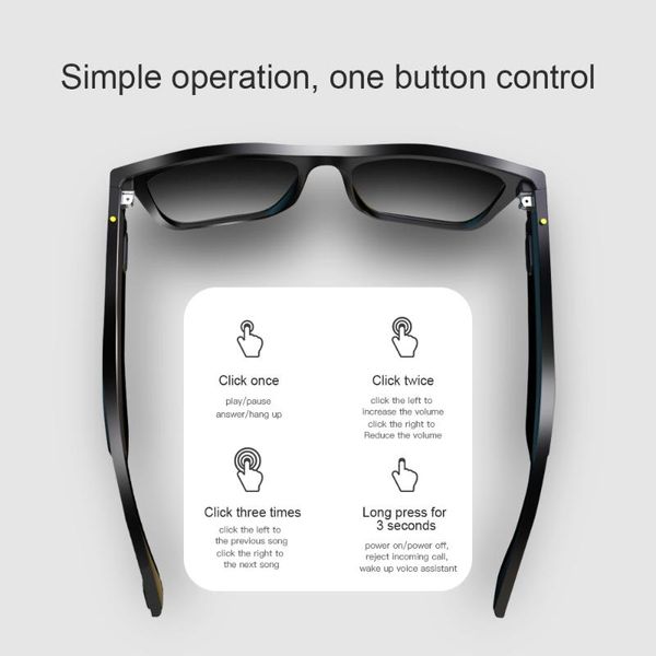 

wellermoz uv400 smart audio glasses polarized eyewear sunglasses activity trackers