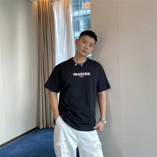 

crosin new brand ins printed cartoon cross fashion loose short t-shirt half sleeve for men and women, White;black