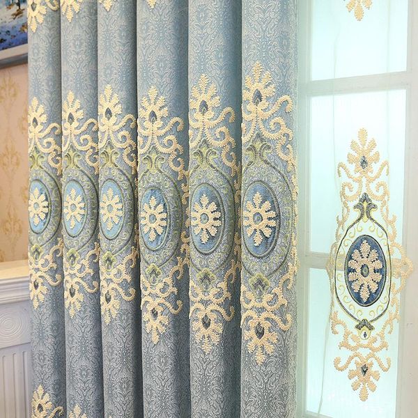 

curtain & drapes curtains for living room high-end european luxury embroidered floor-to-ceiling window shading jacquard dining bedroom