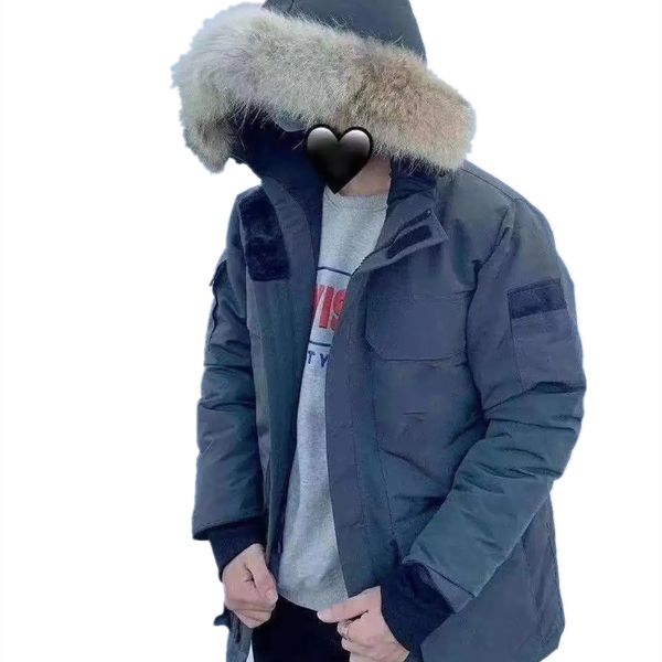 

new down jacket women middle and long lovers plus thick parka winter coat men, Black