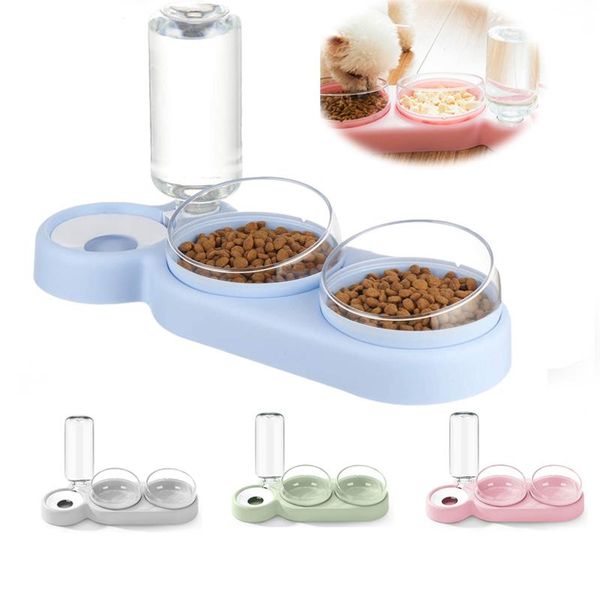 

pet dog bowl cat double bowls water feeder container dispenser for dogs cats drinking products & feeders
