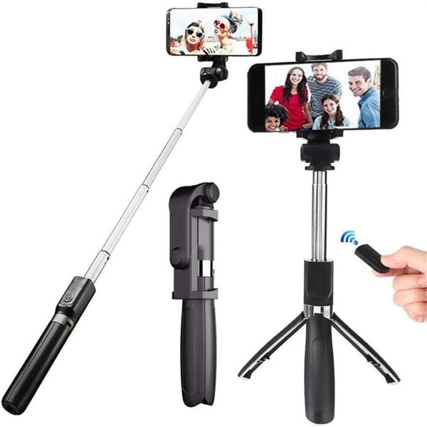 

selfie monopods 3 in 1 wireless bluetooth stick extendable monopod foldable tripod with remote phone holder for ios android
