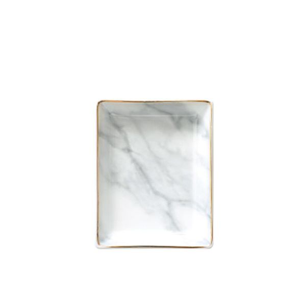 

kitchen storage & organization home fruit plate marble pattern practical ceramic nordic style decoration tray rectangular jewelry displ