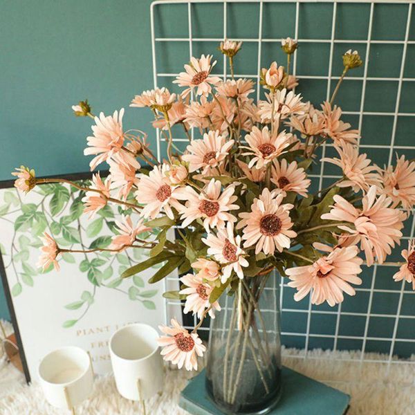 

artificial plants chrysanthemum patio indoor outdoor house office decor wedding,table flowers arrangement bouquet. decorative & wreaths