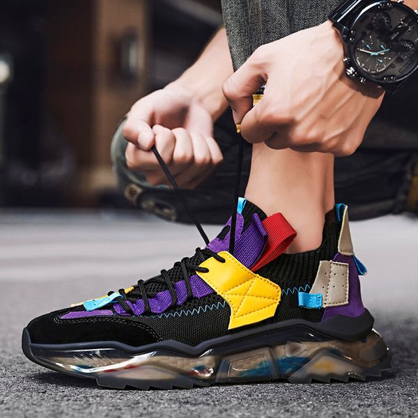 

new autumn high-end fish scale atmosphere cushion large size trendy men casual shoes fashion comfortable breathable zapatillas