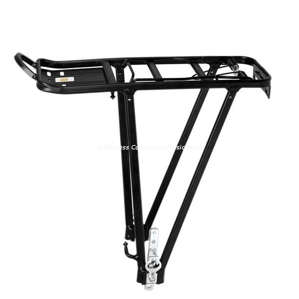 

car & truck racks heavy bicycle bike rear shelf aluminum alloy frame bracket black adjustable luggage rack dropship