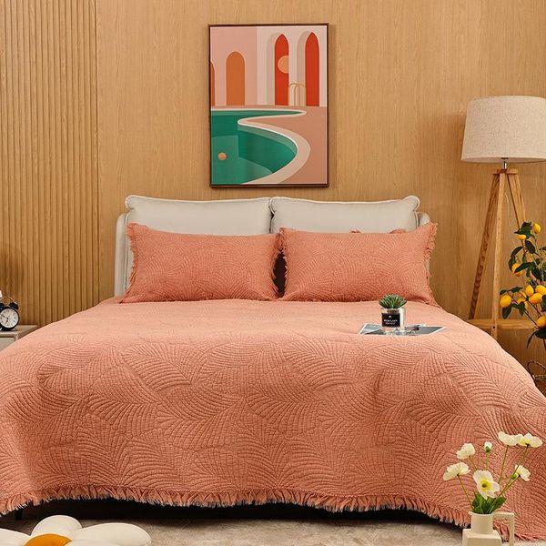 

comforters & sets orange lace decor embroidered quilt set 3pcs cotton quilted bedspread on the bed cover queen size coverlets blanket for do